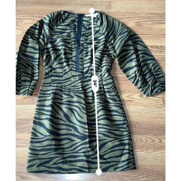 VERONICA BEARD Navi Olive green Black Animal Print Mini size 2 / xsmall - Picture 12 of 12